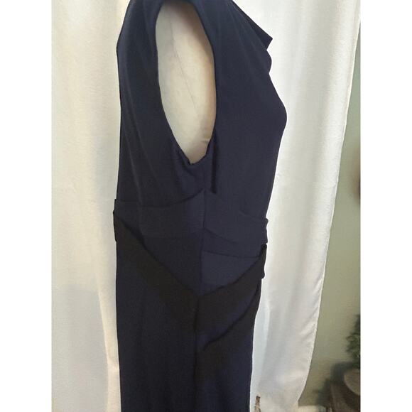 ESCADA Cowl Neck Knee-Length Disabell Dress in Midnight Blue - Picture 5 of 11